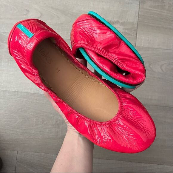 TIEKS Razzleberry Pop Pink Foldable Hot Pink Flats sz. 11 - Picture 14 of 14